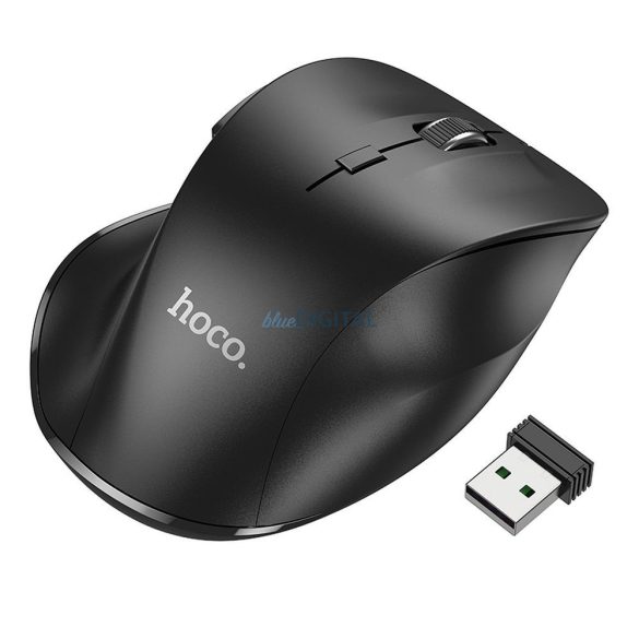 HOCO vezeték nélküli számítógépes egér 2,4G 1600 dpi GM24 fekete