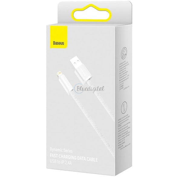 Baseus Cable USB Apple lightning 8-pin 2,4a dinamikus Series Cald000502 2m fehér