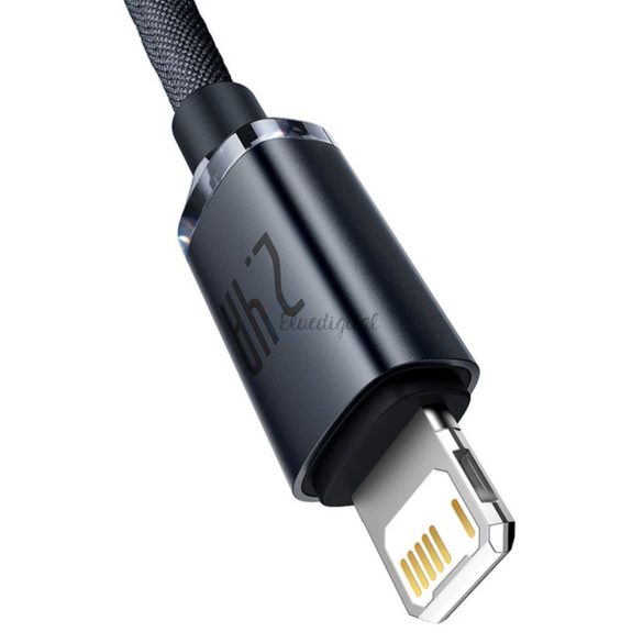 Baseus kábel USB kristály ragyog Iphone lightning 8-pin 2,4a cajy000101 2m fekete