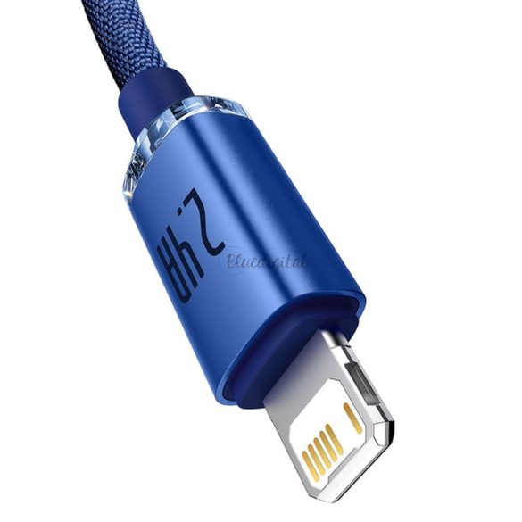 Baseus kábel USB kristály ragyog Iphone lightning 8-pin 2,4a cajy000103 2m kék