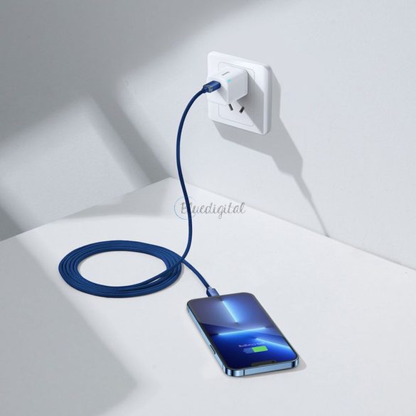 Baseus kábel type-c Apple  lightning 20W -os áramszállítás kristály csillogású cajy000303 kék