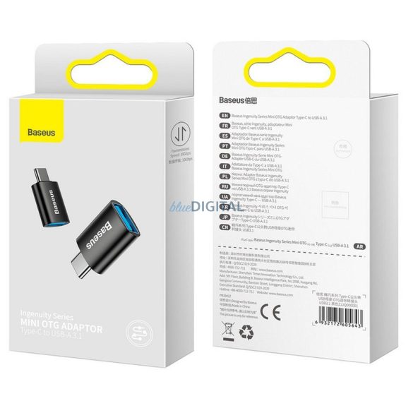 Baseus ZJJQ000001 Type-C - USB-A adapter - fekete