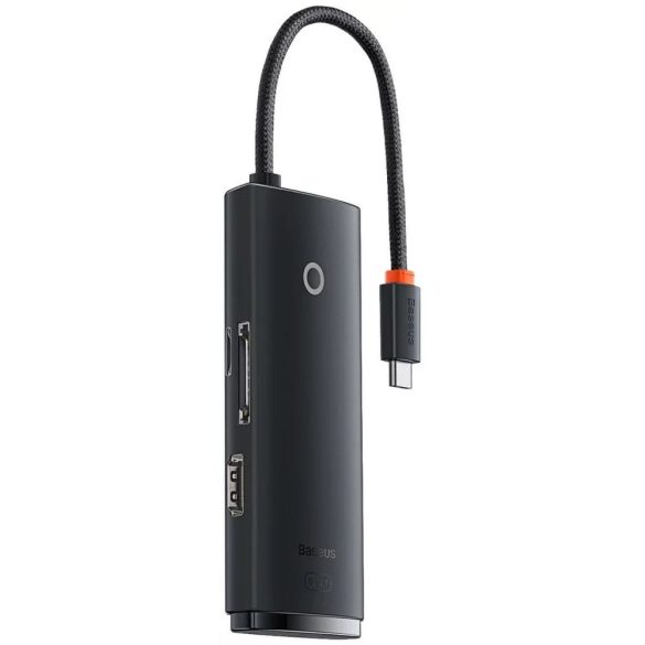 BASEUS Lite Series HUB 6in1 Type-C HDMI + 2xUSB 3.0 + Type C + SD/TF fekete WKQX050001