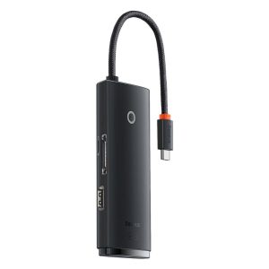 BASEUS Lite Series HUB 6in1 Type-C HDMI + 2xUSB 3.0 + Type C + SD/TF fehér WKQX050002