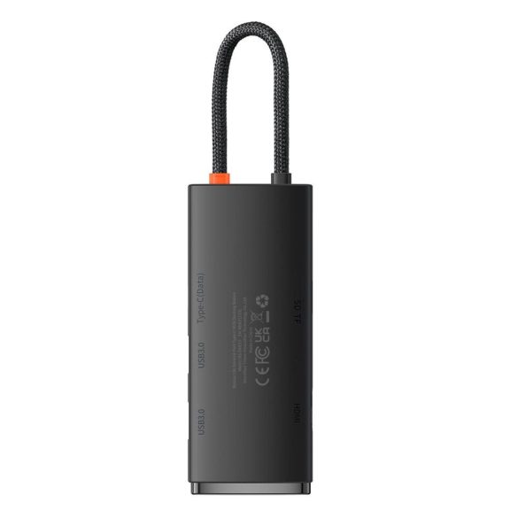 BASEUS Lite Series HUB 6in1 Type-C HDMI + 2xUSB 3.0 + Type C + SD/TF fehér WKQX050002