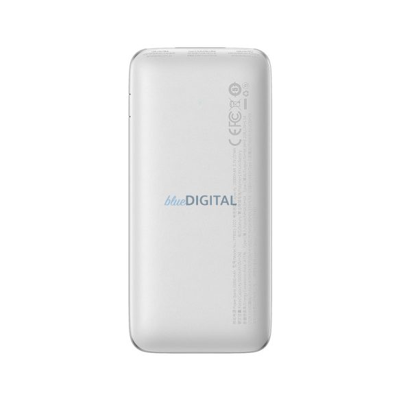 Power Bank BASEUS Bipow Pro - 10 000mAh Gyorstöltés PD 22,5W kábellel USB-Type-C PPBD040002 fehér