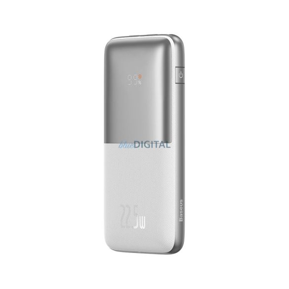 Power Bank BASEUS Bipow Pro - 10 000mAh Gyorstöltés PD 22,5W kábellel USB-Type-C PPBD040002 fehér