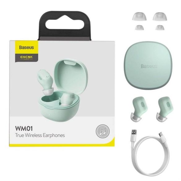 BASEUS Encok True Wireless fülhallgató WM01 Zöld NGWM01-06