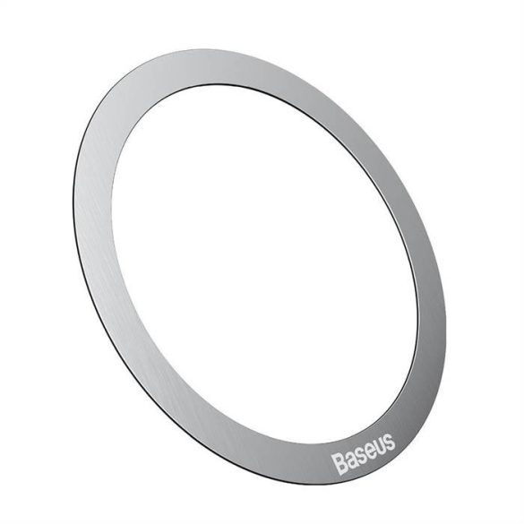 BASEUS univerzális kerek lemez / mágneses fémgyűrű kompatibilis a MagSafe ezüst (2 db / készlet)