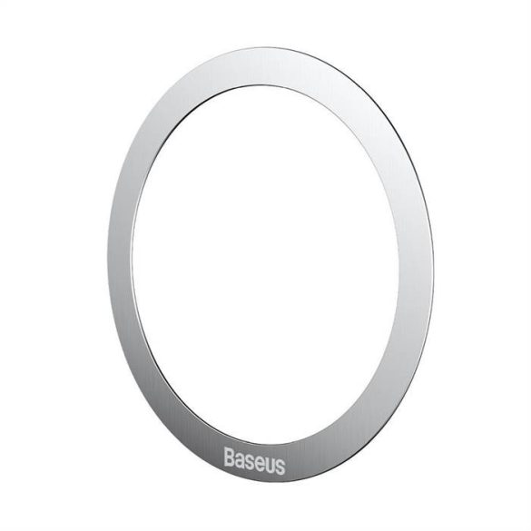 BASEUS univerzális kerek lemez / mágneses fémgyűrű kompatibilis a MagSafe ezüst (2 db / készlet)