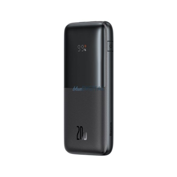 Power Bank BASEUS Bipow Pro Overseas Edition - 10 000mAh Gyorstöltés PD 20W kábellel USB-Type-C PPBD040201 fekete