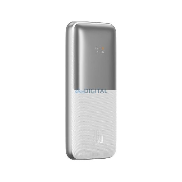 Power Bank BASEUS Bipow Pro Overseas Edition - 10 000mAh Gyorstöltés PD 20W kábellel USB-Type-C PPBD040202 fehér