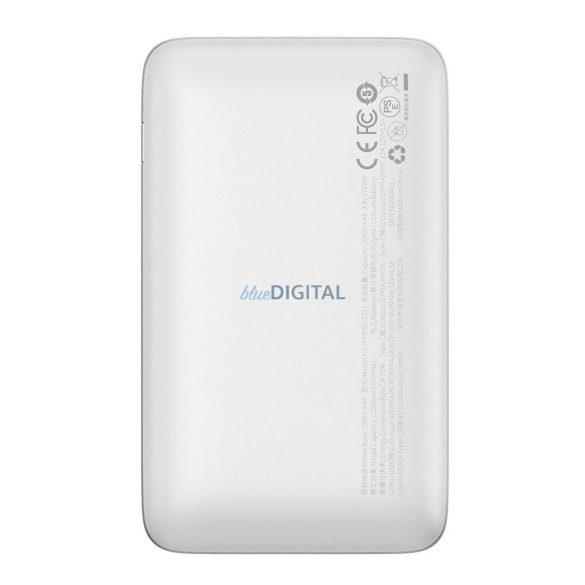 Power Bank BASEUS Bipow Pro - 20 000mAh Gyorstöltés PD 22,5W PPBD040302 fehér