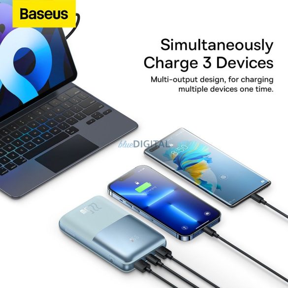 Power Bank BASEUS Bipow Pro - 20 000mAh Gyorstöltés PD 22,5W PPBD040303 kék