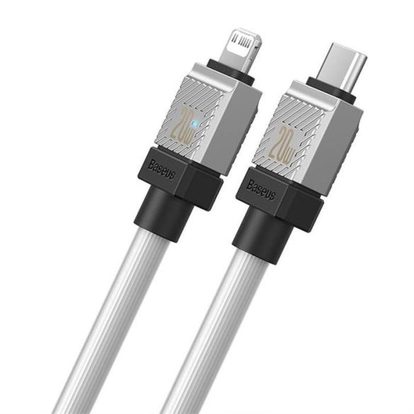 BASEUS kábel Type-C kábel Apple Lightning 8-pin CoolPlay gyors töltés 20W 1m fehér CAKW000002