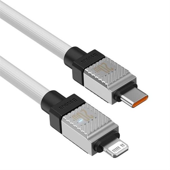 BASEUS kábel Type-C kábel Apple Lightning 8-pin CoolPlay gyors töltés 20W 1m fehér CAKW000002