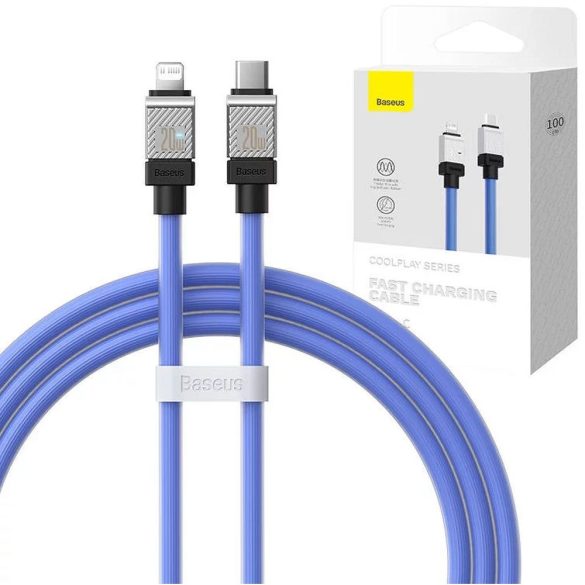 BASEUS kábel Type-C kábel Apple Lightning 8-pin CoolPlay gyors töltés 20W 1m kék CAKW000003