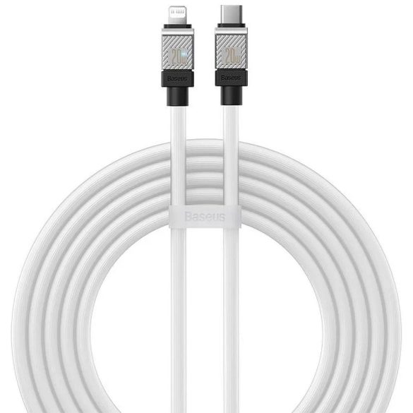 BASEUS kábel Type-C kábel Apple Lightning 8-pin CoolPlay gyors töltés 20W 2m fehér CAKW000102