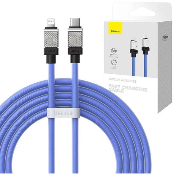 BASEUS kábel Type-C kábel Apple Lightning 8-pin CoolPlay gyors töltés 20W 2m kék CAKW000103