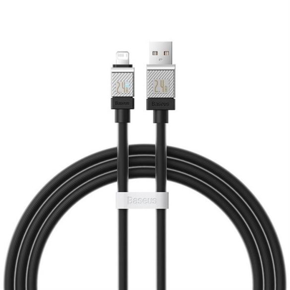 BASEUS kábel USB és Apple Lightning 8-pin CoolPlay 2,4A 1m fekete CAKW000401