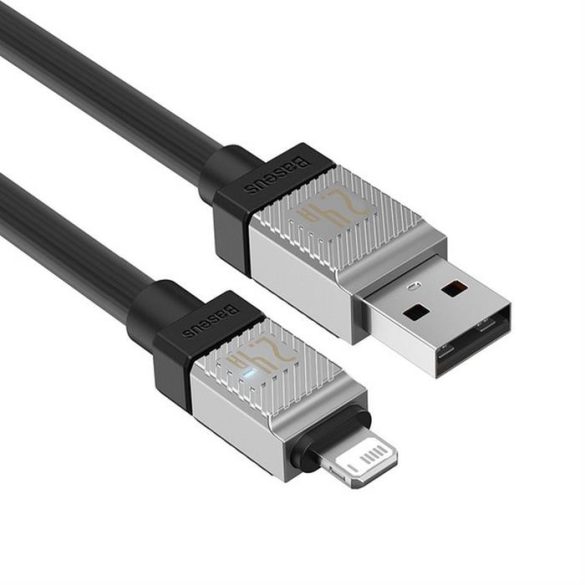 BASEUS kábel USB és Apple Lightning 8-pin CoolPlay 2,4A 1m fekete CAKW000401