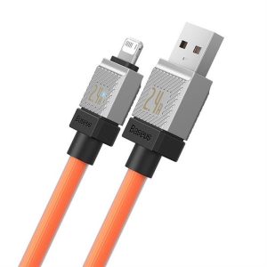 BASEUS kábel USB és Apple Lightning 8-pin CoolPlay 2,4A 1m narancssárga CAKW000407