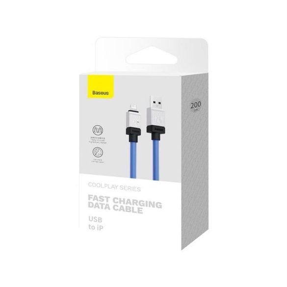 BASEUS kábel USB és Apple Lightning 8-pin CoolPlay 2,4A 2m kék CAKW000503