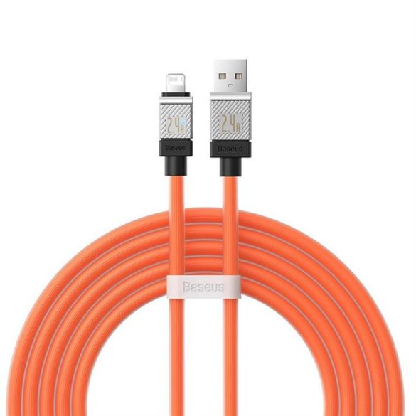 BASEUS kábel USB és Apple Lightning 8-pin CoolPlay 2,4A 2m narancssárga CAKW000507