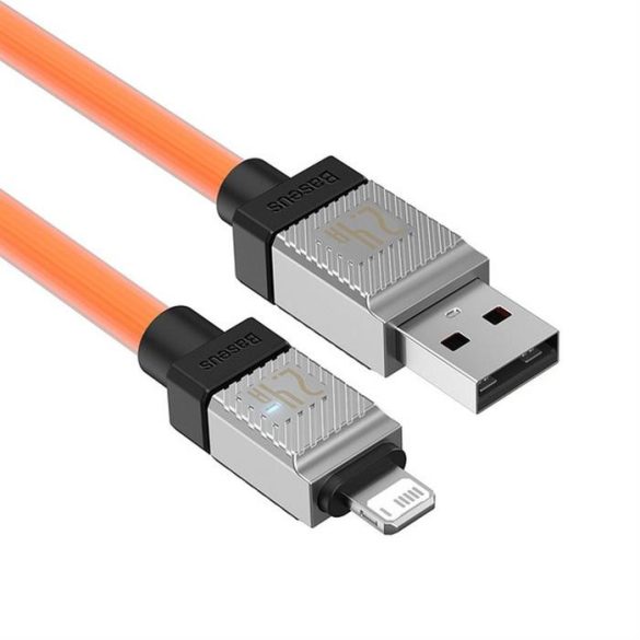 BASEUS kábel USB és Apple Lightning 8-pin CoolPlay 2,4A 2m narancssárga CAKW000507