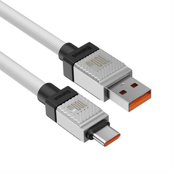 BASEUS kábel USB Type-Cra CoolPlay gyors töltés 100W 1m fehér CAKW000602