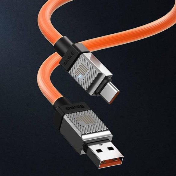 BASEUS kábel USB Type-Cra CoolPlay gyors töltés 100W 1m narancssárga CAKW000607