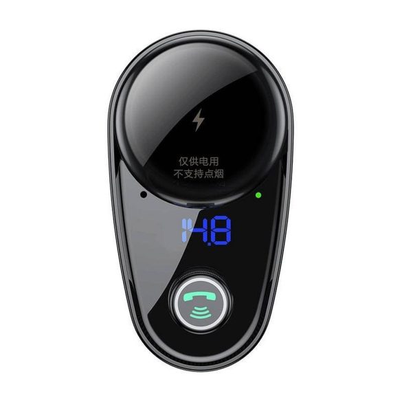 BASEUS adóvevő FM Bluetooth MP3 autós töltővel, 2 x USB S-06 fekete CCHC000001