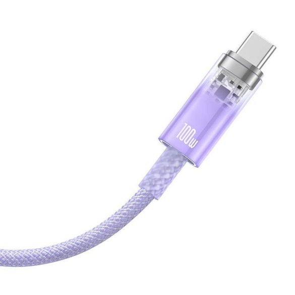 BASEUS kábel USB-Type-C Power Delivery Explorer 100W 1m lila CATS010405
