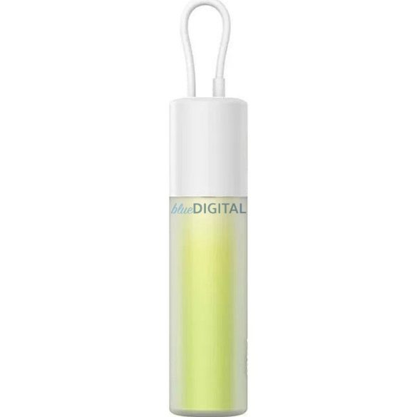 Baseus Popsicle powerbank beépített Lightning kábellel + Type-C - Type-C kábellel 5200mAh 20W 2.4A QC PD - fehér-zöld