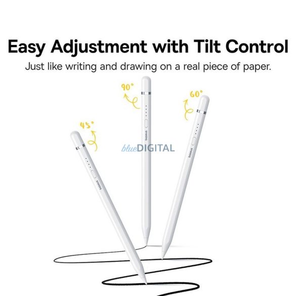 Baseus Smooth Writing 2 aktív érintőceruza LED kijelzővel 130mAh - fehér