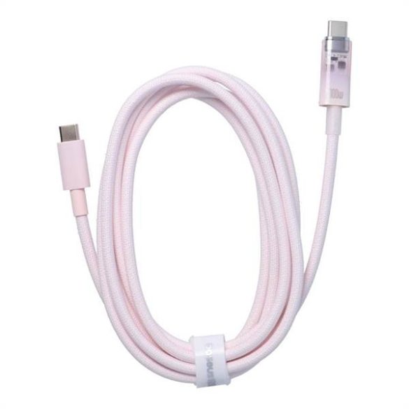 BASEUS kábel Type-C Type-C Explorer gyors töltés 100W 2m baba rózsaszín P10319703411-00 / CB000043