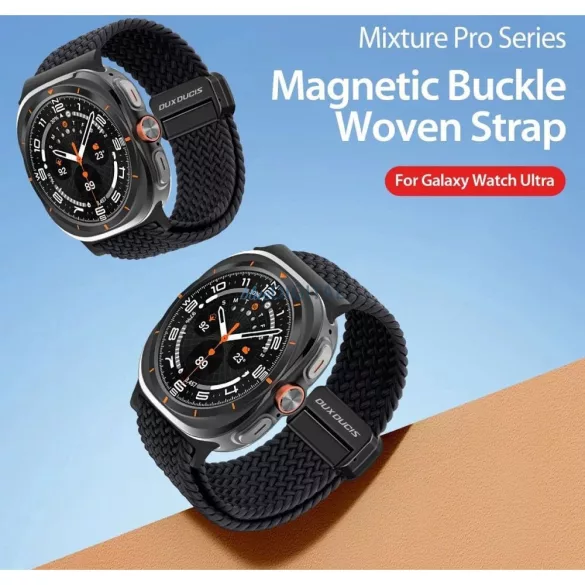 DUX DUCIS szíj MIXTURE PRO rugalmas fonott szíj Samsung Watch 47 mm-es szürke
