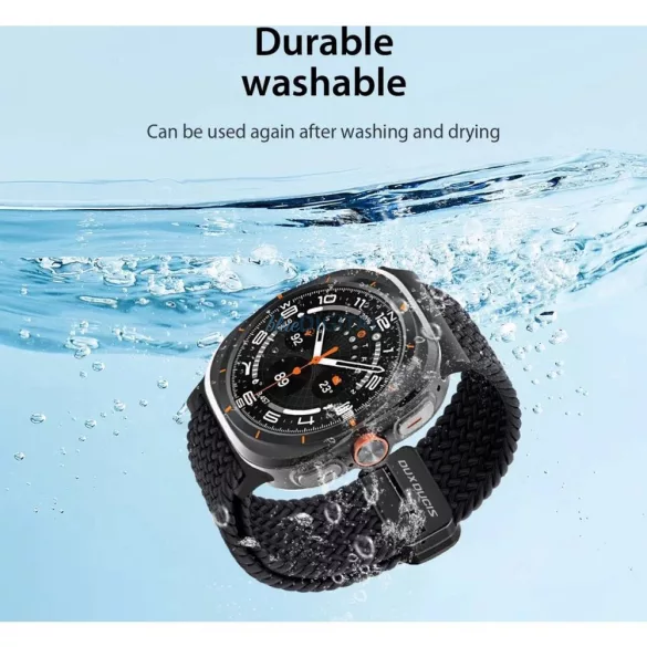 DUX DUCIS szíj MIXTURE PRO rugalmas fonott szíj Samsung Watch 47 mm-es szürke