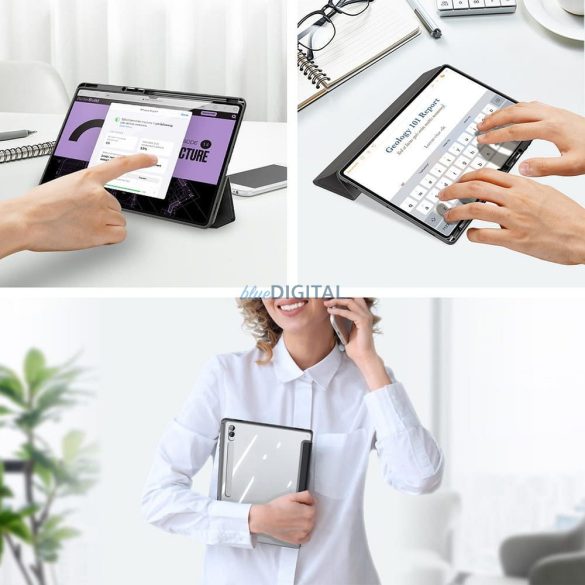 Dux Ducis Toby könyvtok ceruzatartóval Samsung Galaxy Tab S8 Ultra/S9 Ultra/S10 Ultra - fekete