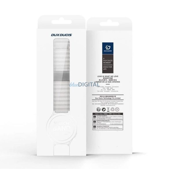 Dux Ducis YC Nylon univerzális 20mm csereszíj - fehér