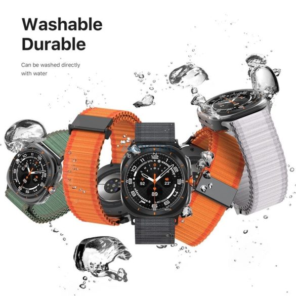 Dux Ducis YC Nylon csereszíj Samsung Galaxy Watch Ultra 47mm - sötétszürke