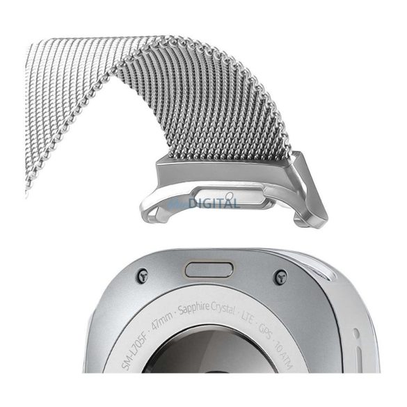 DUX DUCIS szíj MILANESE rozsdamentes acél mágneses 47 mm ezüst