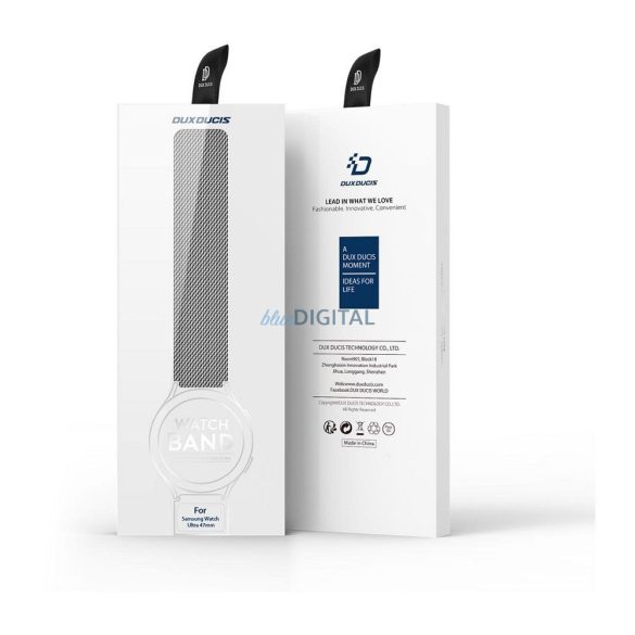 DUX DUCIS szíj MILANESE rozsdamentes acél mágneses 47 mm ezüst