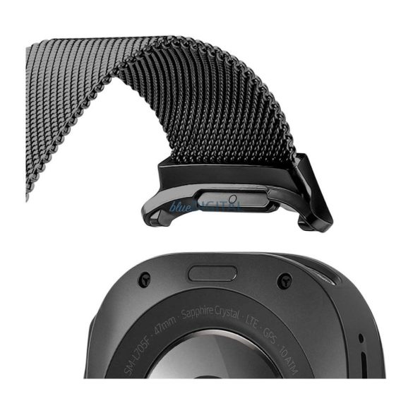 DUX DUCIS szíj MILANESE rozsdamentes acél mágneses 47 mm fekete