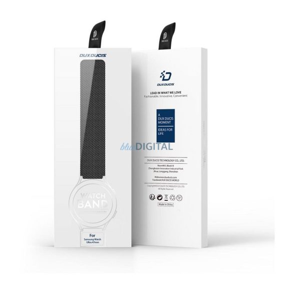 DUX DUCIS szíj MILANESE rozsdamentes acél mágneses 47 mm fekete