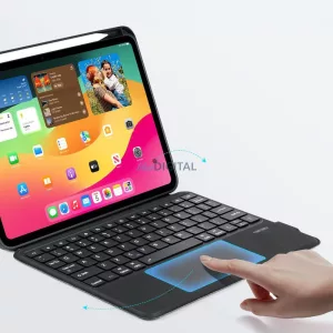 DUX DUCIS DK összecsukható tok vezeték nélküli billentyűzettel az iPad Pro 11 (2024) készülékhez, fekete