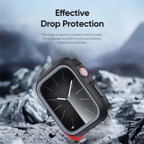 DUX DUCIS Bamo - Kemény PC + puha szilikon Apple Watch Series 7/8/9 41mm tok szürke
