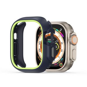 DUX DUCIS Bamo - Kemény PC + Puha szilikon Apple Watch Ultra/Ultra 2 49mm tok éjkék/zöld