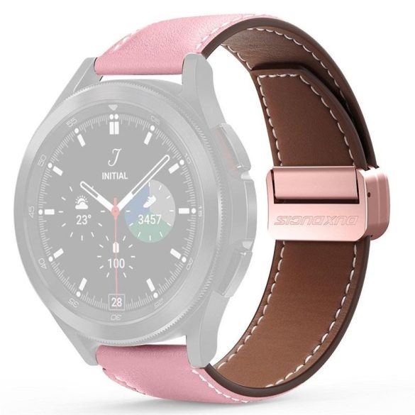 DUX DUCIS YA - valódi bőr szíj Apple Watch 38/ 40/ 41mm rózsaszínű