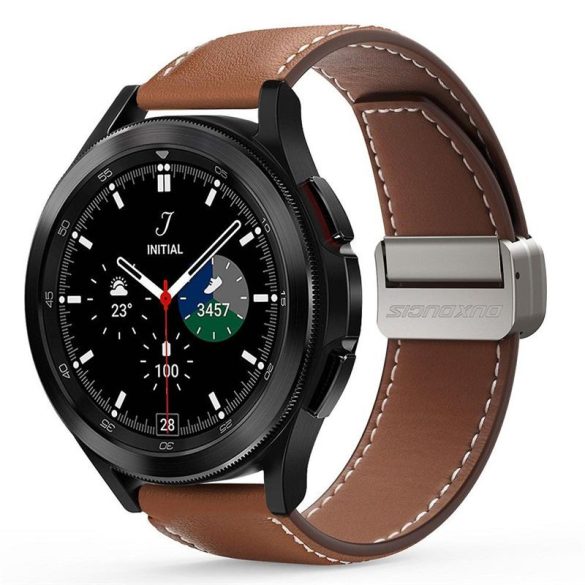 DUX DUCIS YA - valódi bőr szíj Samsung Galaxy Watch / Huawei Watch / Honor Watch (22mm-es szíj) barna